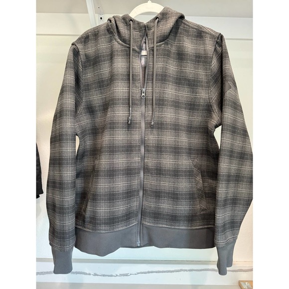 The North Face Plaid Jacket Hoodie Grey Size‎ Large - Picture 1 of 7